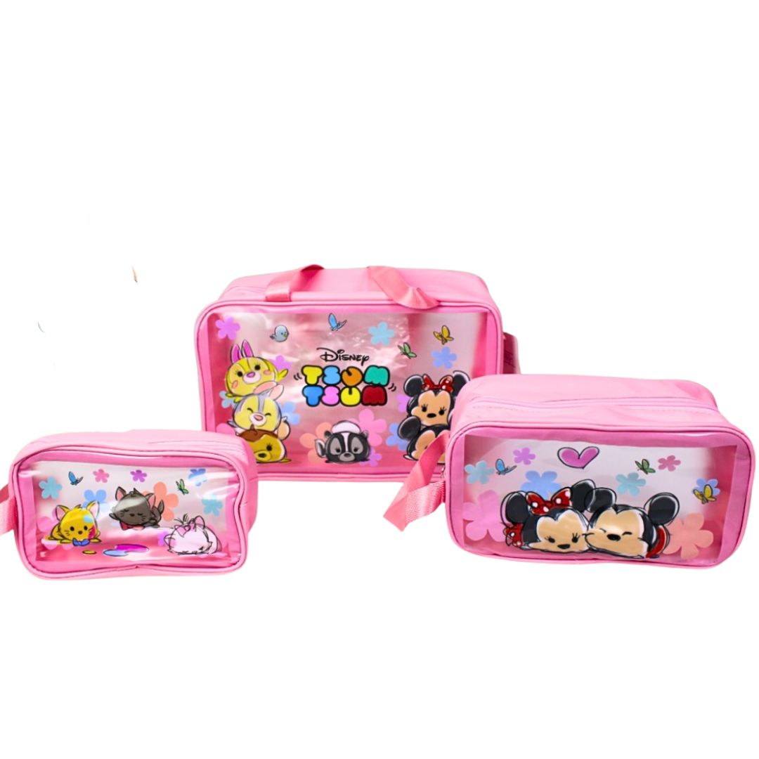 Neceser X 3 adorables de personajes Disney Tsum Tsum